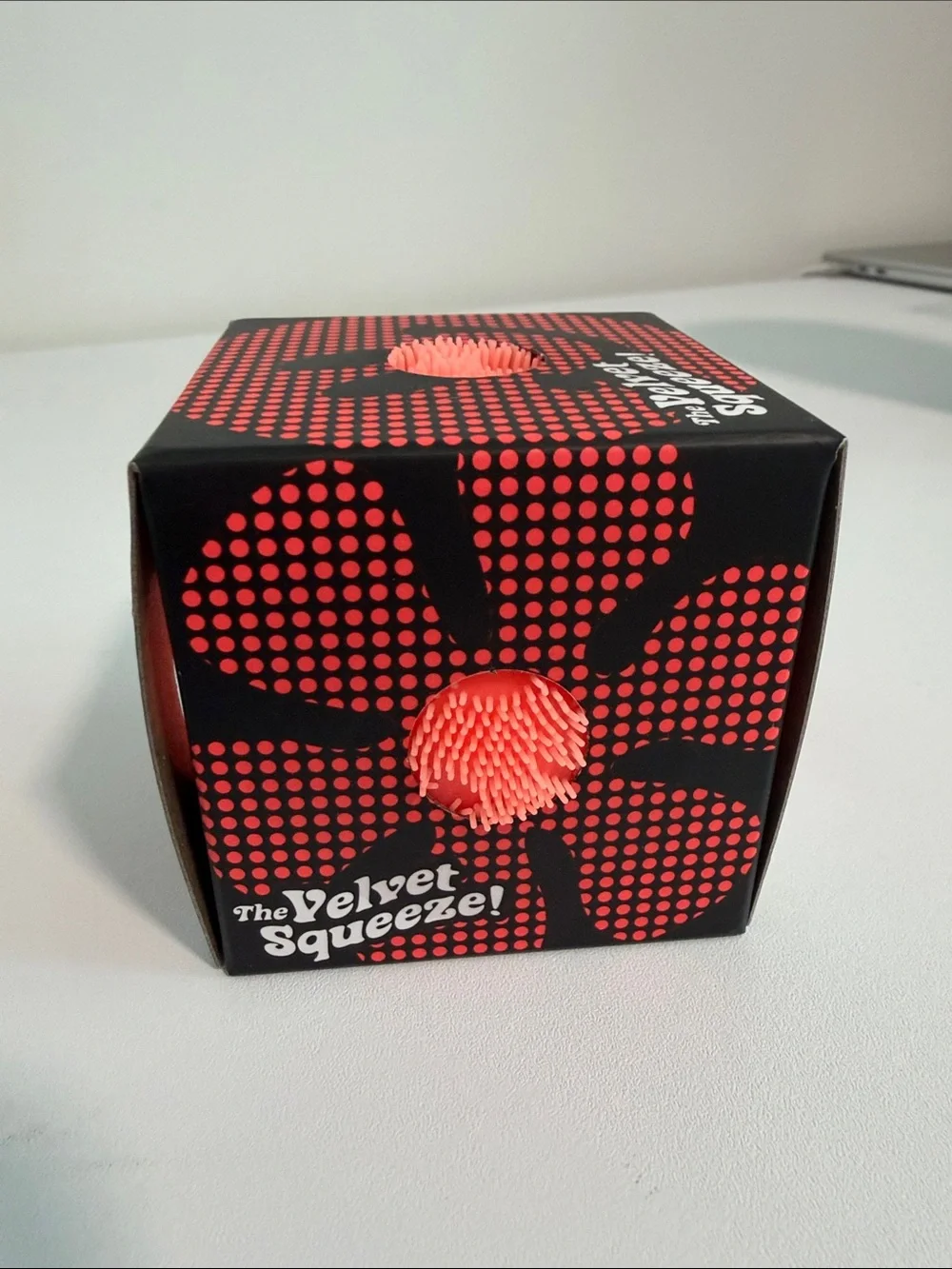 NeeDoh Flower Power Fuzz Ball - Orange New velvet squeeze fidget toy squishy